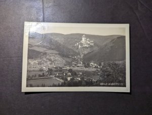 1948 Czechoslovakia RPPC Postcard Cover Hrad Kar to Jallonev