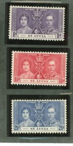 St. Lucia #107-109 Unused Single (Complete Set)