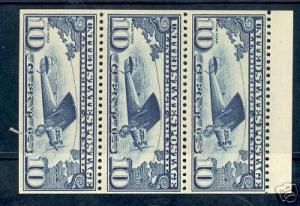 US LINDBERGH BOOKLET  PANE  SCOTT#C10A F/VF MINT NH