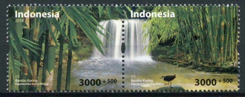 Indonesia Nature Stamps 2018 MNH Environment Day Bambu Kuring Waterfalls 2v Set
