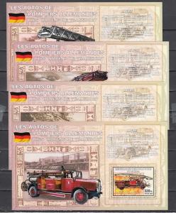 Congo Dem., 2006 issue. Fire Engines on 4 s/sheets. ^