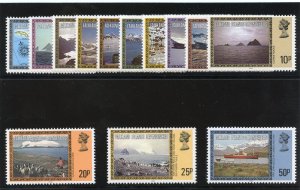 Falkland Is Dep 1984 QEII Ships set complete superb MNH. SG 74B-86B. Sc 1L38-50.