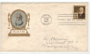 1940 FAMOUS AMERICANS 893 INVENTOR ALEXANDER GRAHAM BELL IOOR FLESH COLOR VAR.