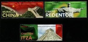 SPAIN SG4986/8 2015 WONDERS OF THE MODERN WORLD MNH