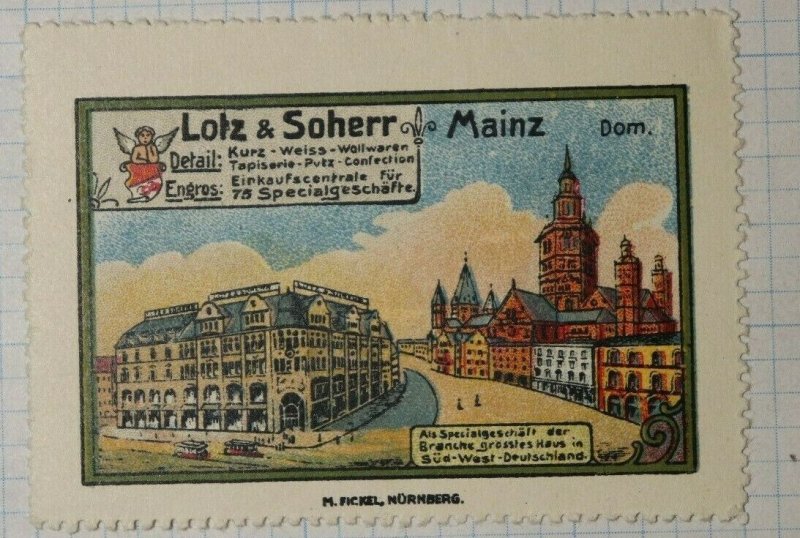 LOtz & Scherr Fashion Dept Store Nurnberg German Brand Poster Stamp Ads