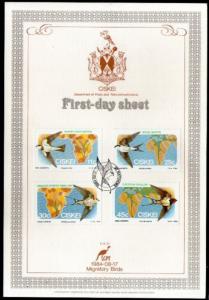 Ciskei 1984 Migratory Birds Maps Nests Wildlife Animals Sc 73-6 FD Sheet # 15...