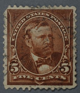 United States #255 Used VF Good Deep Chocolate Color Light Cancel