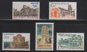 France MNH sc# 1947-51 Buildings 2014CV $5.30