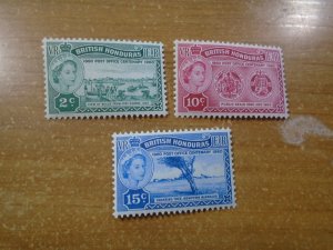 British Honduras  #  156-58   MNH