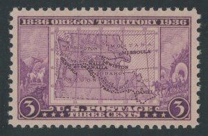 USA 783 - 3 cent Oregon Territory - XF/Superb Mint OG nh - sound