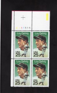 2417 Lou Gehrig, MNH UL-PB/4 (#A111111)