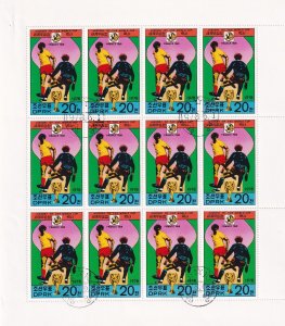 SA Korea 1978 Football - History of the World Cup, 12 used full sheets CV$50