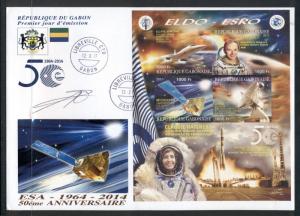  Space ESA Spacecraft Astronaut Haignere Gabon FDC first day cover