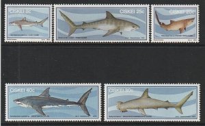 1983 South Africa - Ciskei - Sc 54-8 - MNH VF - 5 singles - Sharks