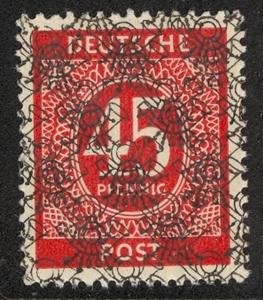 GERMANY 596 Mint NH - Michel Kat. Nr 65 Double Overprint