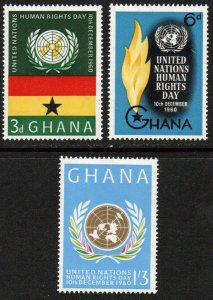 Ghana Sc #89-91 MNH