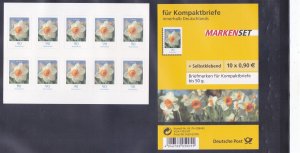 Germany 2326Ba (2326) 2005 90c Narcissus Flower Full Booklet Pane of 10 Scv $25.