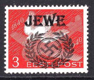 ESTONIA 150 JEWE OVERPRINT OG NH U/M VF BEAUTIFUL GUM