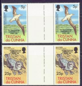 TRISTAN DA CHUNA  318-9 MNH 1982 COMMENWEALTH GAMES G.P