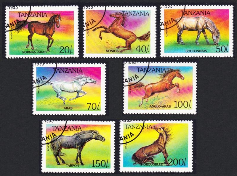 Tanzania Horses 7v CTO SG#1710-1716 SC#1152-1158