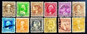 US #704-715 USED Washington Bicentennial Complete set