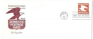 U594 'C' Domestic Mail embossed #10 Stamped Envelope Artmaster FDC