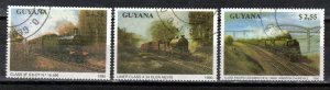 Guyana 1990 Scott 2291//2294 CTO Steam Locomotive Train Postage Stamp