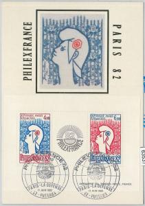 63537  -  FRANCE - POSTAL HISTORY: MAXIMUM CARD 1982 -  PHILEXFRANCE - SILK!