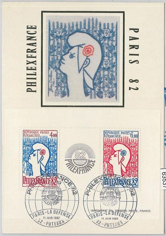 63537  -  FRANCE - POSTAL HISTORY: MAXIMUM CARD 1982 -  PHILEXFRANCE - SILK!