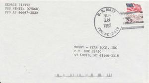 United States Fleet Post Office 29c Flag Over Mount Rushmore Coil 1992 U.S. N...