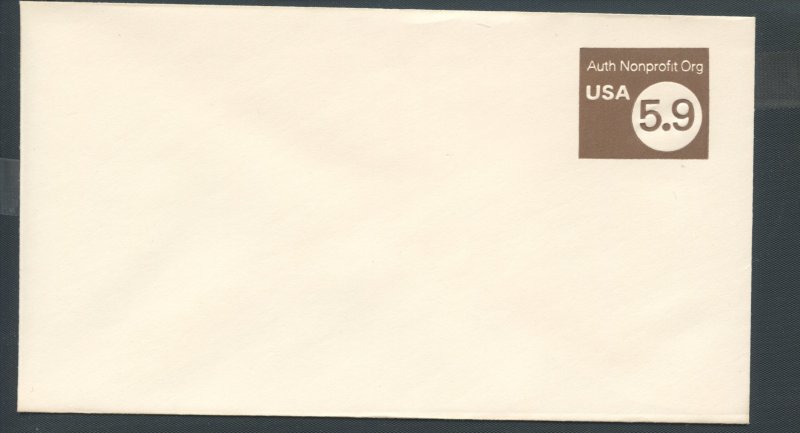 US Scott's # U591 5.9 Cent- Nonprofit - Envelope - Unused