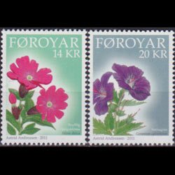 FAROE IS. 2011 - Scott# 562-3 Flowers Set of 2 NH