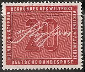 Germany  738 MNH 1956 UPU Founder-Heinrich von Stephan