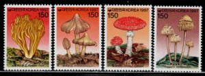 Korea ~ Cplt Set of Four (4) Mushrooms ~ 1997 Listing ~ Mint, NH