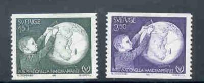 Sweden Sc 1354-5 1981 disabled stamp set mint NH