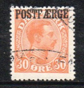 Denmark Sc Q5 1922 30 ore Christian X Post Faerge overprint stamp used