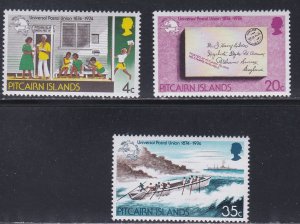 Pitcairn Islands # 141-143, UPU Centennial, Hinged, 1/3 Cat.