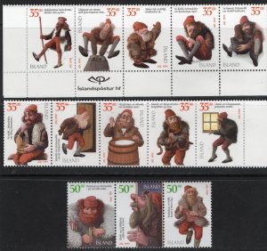 Thematic stamps ICELAND 1999 XMAS GOBLINS 13v 939/51 mint