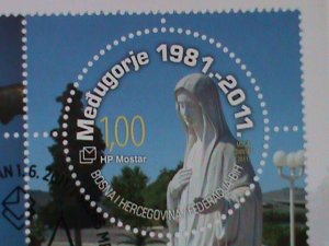​BULGARIA -2011 S/S FDC-30TH ANNIV: MEDUGORJE -MNH S/S- FDC VF-LAST ONE