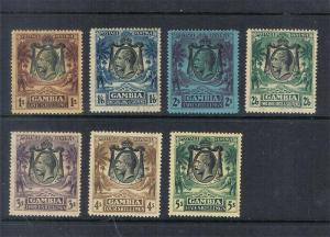 Gambia 1922 KGV SG 134-138,140-141 or Sc 113-119 MH