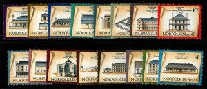 NORFOLK ISLAND SG133/48 1973-5 HISTORIC BUILDINGS MNH