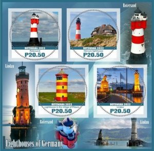 Stamps. Architecture, Lighthouses 2022 year 1+1 sheets perf Botswana