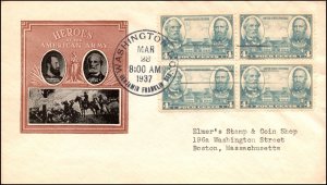 Scott 788 4 Cents Heroes Of the Army Ioor FDC Typed Address Block Planty 788-1