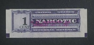 MOMEN: US STAMPS #RJA105a NARCOTIC REVENUE TYPE I USED LOT #71807