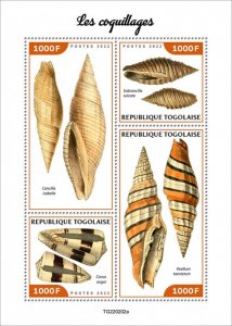 TOGO - 2022 - Shells - Perf 4v Sheet - Mint Never Hinged