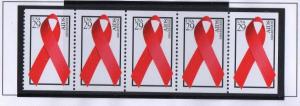 United States Sc 2806b 1993 29 c AIDS stamp booklet pane mint NH