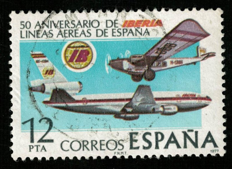 Spain, 12 PTA, IBERIA, 1977 (T-7348)