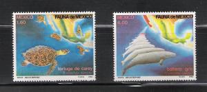 Mexico 1281-82 Turtles and Grey Whales scv $3.00