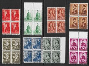 BULGARIA (170+) Mint Never Hinged Blocks of 4 from 1940s/1950s ALL DIFFERENT!