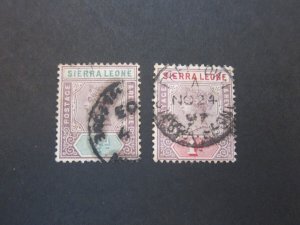 Sierra Leone 1896 Sc 34,35 FU
